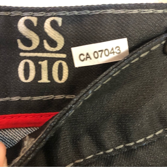 Antique Rivet Straight Leg Black Coated Denim Jeans No.10 Zip Men’s 32x30 NWT - Picture 3 of 12